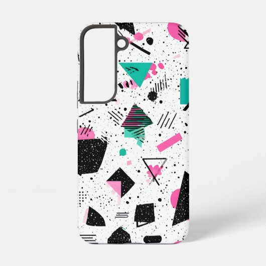 Retro Memphis Geometric Pattern Samsung Galaxyケース (裏面)