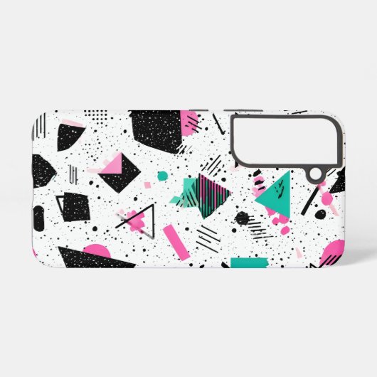 Retro Memphis Geometric Pattern Samsung Galaxyケース (裏面横)