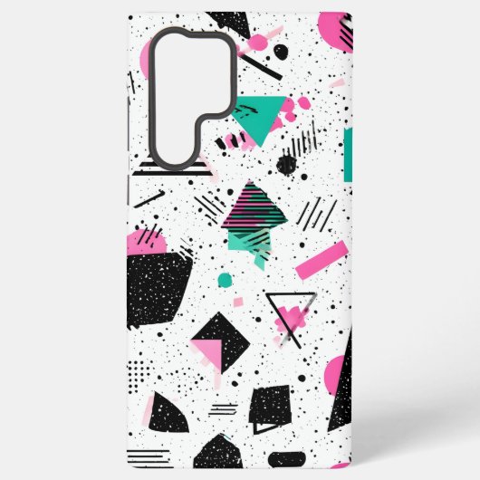 Retro Memphis Geometric Pattern Samsung Galaxyケース (裏面)