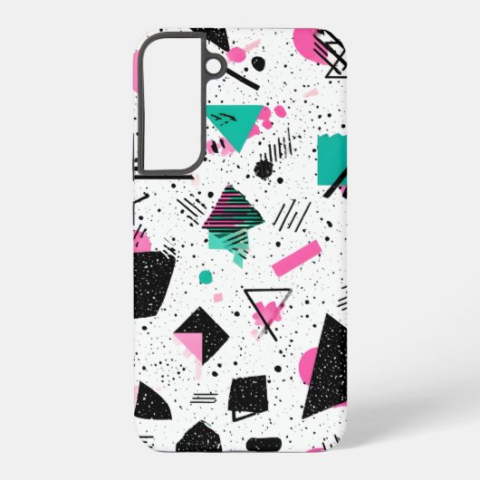 Retro Memphis Geometric Pattern Samsung Galaxyケース (裏面)