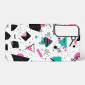 Retro Memphis Geometric Pattern Samsung Galaxyケース (裏面横)