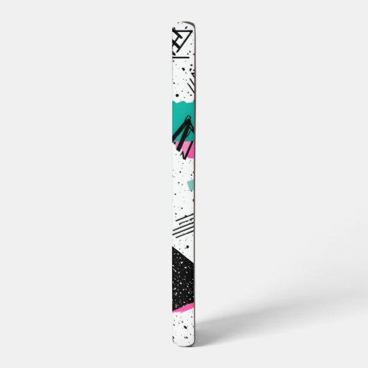 Retro Memphis Geometric Pattern Samsung Galaxyケース (左側面)