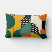 Retro Memphis Geometric Pillow ランバークッション (裏面)