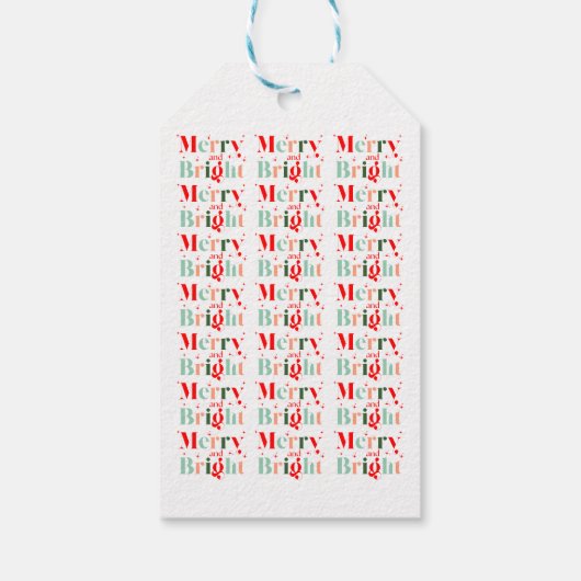 Retro Merry and Bright Christmas ギフトタグ (裏面)