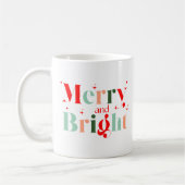 Retro Merry and Bright Christmas コーヒーマグカップ (左)
