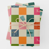 Retro Merry and Bright Christmas Wrapping Paper ラッピングペーパーシート (インサイチュ)