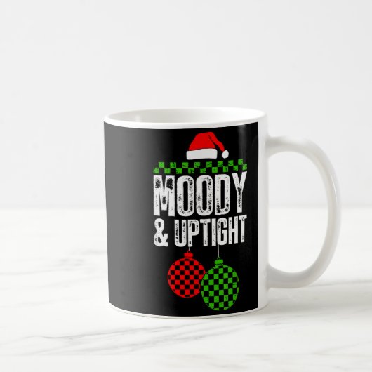 Retro Merry And Bright Moody And Uptight Couples C コーヒーマグカップ (右)