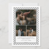 Retro Merry and Bright Stamp family Photo シーズンカード (裏面)