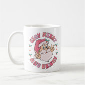 Retro Merry & Bright Santa コーヒーマグカップ (左)