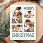 Retro Merry Christmas Modern シーズンカード