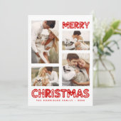 Retro Merry Christmas Photo シーズンカード (スタンド正面)
