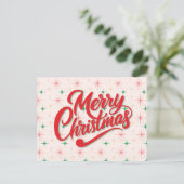 Retro Merry Christmas Postcard シーズンポストカード (スタンド正面)