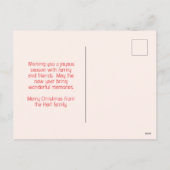 Retro Merry Christmas Postcard シーズンポストカード (裏面)