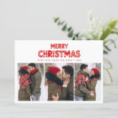 Retro Merry Christmas Red シーズンカード (スタンド正面)