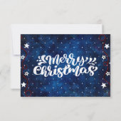 Retro Merry Christmas Script Xmas Gift Coupon (裏面)