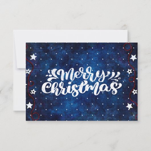 Retro Merry Christmas Script Xmas Gift Coupon (裏面)