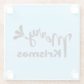 Retro Merry Christmas Style ガラスコースター (裏面)