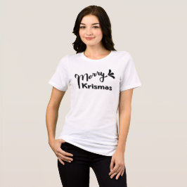 Retro Merry Christmas Style トライブレンドＴシャツ