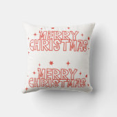Retro Merry Christmas Typography クッション (裏面)