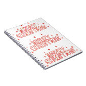 Retro Merry Christmas Typography ノートブック (右側)