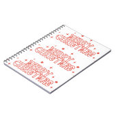 Retro Merry Christmas Typography ノートブック (左側)