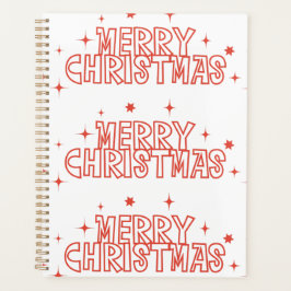 Retro Merry Christmas Typography プランナー手帳