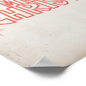 Retro Merry Christmas Typography ポスター (角)