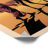 Retro Merzouga sahara camel ride morocco travel gi ポスター (角)