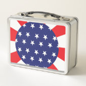 Retro Metal Lunchbox With Stars and Stripes  メタルランチボックス (裏面)