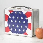 Retro Metal Lunchbox With Stars and Stripes  メタルランチボックス (インサイチュ)