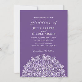 Retro Mexican Terrain Flourishing Mandala Wedding 招待状