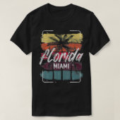 Retro Miami Beach Tropic Summer Vacation Palm Tree Tシャツ (デザイン正面)