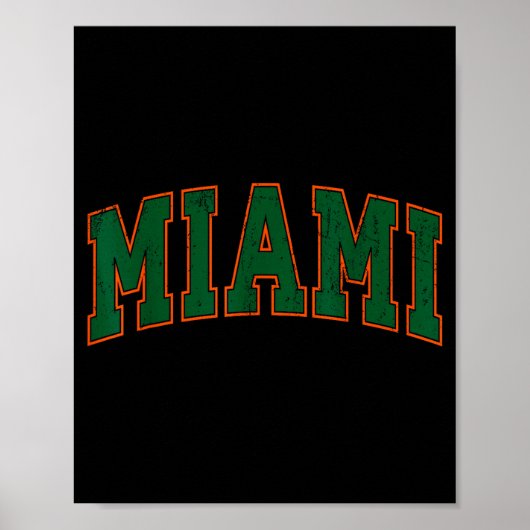 Retro Miami Florida Tee Men Women And Kids  ポスター (正面)