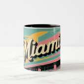 Retro Miami Sunshine ツートーンマグカップ (中央)