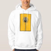 Retro Microphone on Bold Yellow パーカ (正面)