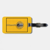 Retro Microphone on Bold Yellow ラゲッジタグ (裏面横)