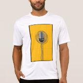 Retro Microphone on Bold Yellow Tシャツ (正面)
