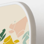 Retro Mid-Century Bull Pattern Monogrammed  ピックルボールラケット (左詳細)