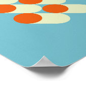 Retro Mid Century Geometric Dots ポスター (角)