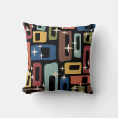 Retro Mid Century Modern Abstract クッション (正面)