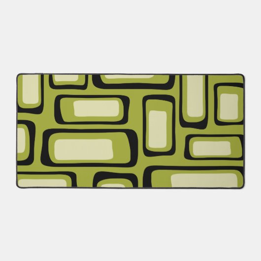 Retro Mid Century Modern Abstract デスクマット (正面)