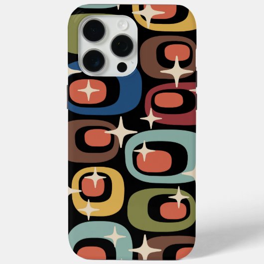 Retro Mid Century Modern Abstract Case-Mate iPhoneケース (裏面)