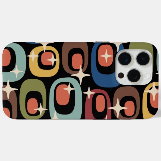 Retro Mid Century Modern Abstract Case-Mate iPhoneケース (裏面 (横))
