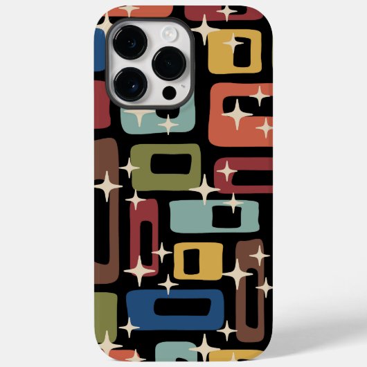 Retro Mid Century Modern Abstract Case-Mate iPhoneケース (裏面)