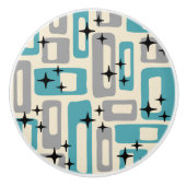 Retro Mid Century Modern Abstract Pattern セラミックノブ (正面)