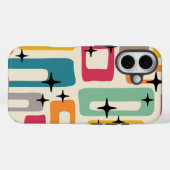 Retro Mid Century Modern Abstract Pattern Case-Mate iPhoneケース (裏面 (横))