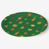 Retro Mid-Century Modern Christmas Icons  ペーパープレート (アングル)