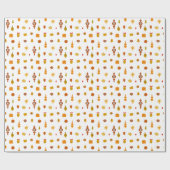 Retro Mid-Century Modern Christmas Icons  ラッピングペーパー (フラット)