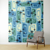 Retro Mid Century Modern Cosmic Abstract Pattern タペストリー (インサイチュ)