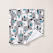 Retro Mid Century Modern Cosmic Abstract Pattern バスタオルセット (ウォッシュタオル)